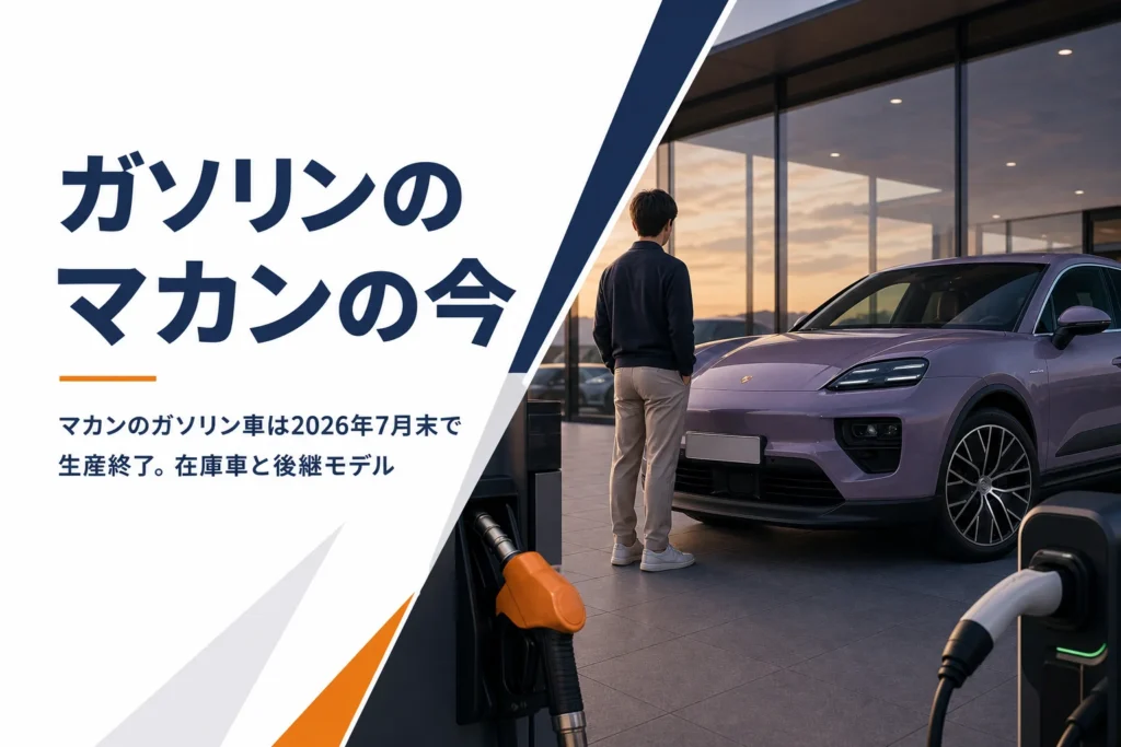 給油ノズルと充電コネクタを並べたガソリン車とEVの対比イメージ
