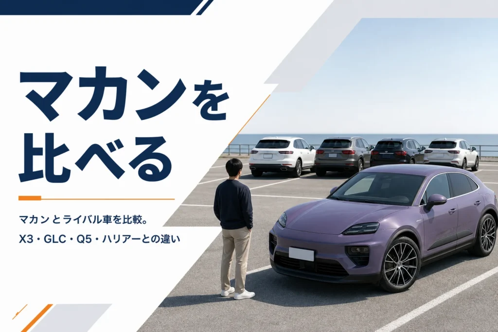 ミドルサイズSUVが並ぶ駐車場のライバル比較イメージ