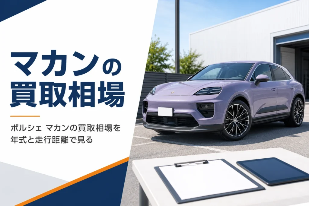 査定スペースに止まるSUVのイメージ